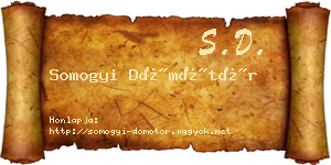 Somogyi Dömötör névjegykártya